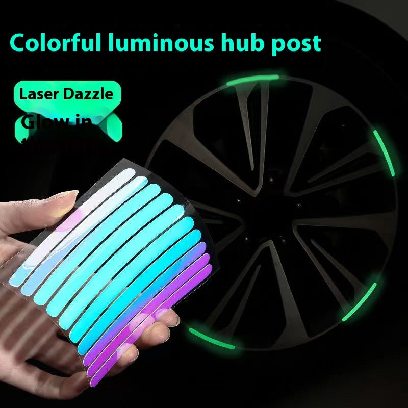 Luminous Wheel Hub Stickers - 20 Colors