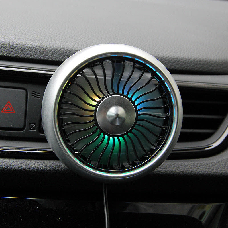 USB Car Vent Fan with Light