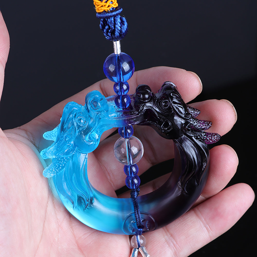 Colored Glaze Car Tassel Pendant